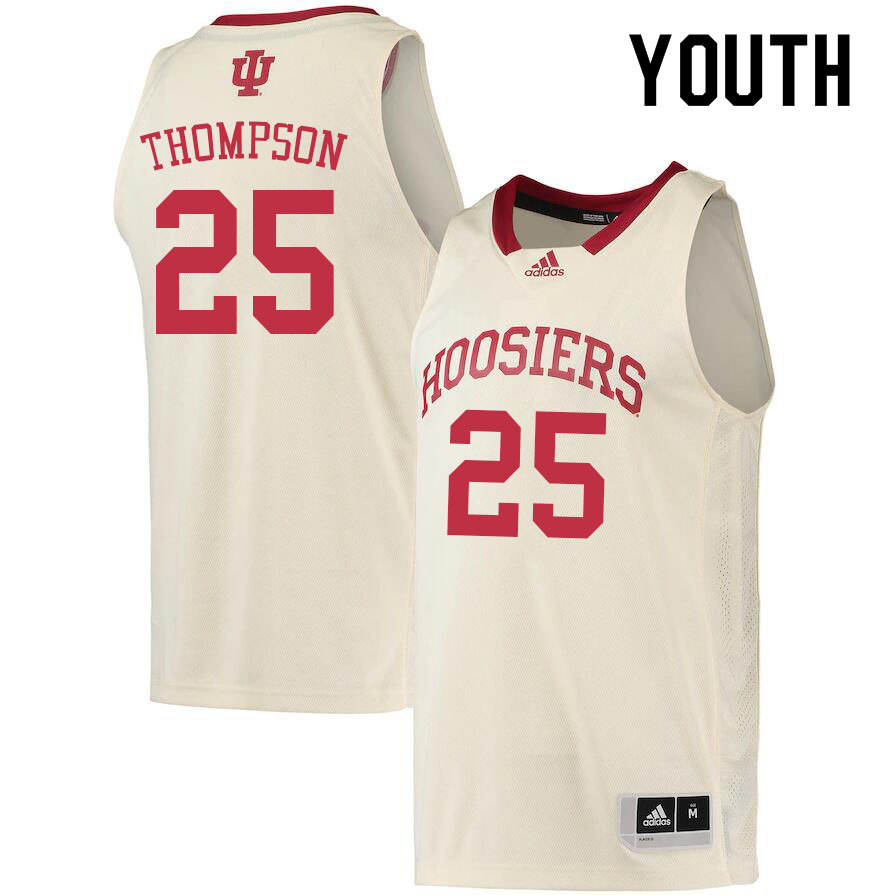 Youth #25 Race Thompson Indiana Hoosiers College Basketball Jerseys Sale-Cream - Click Image to Close